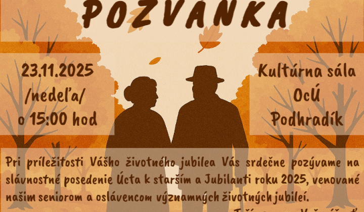 1. fotografia fotogalérie Aktuality / Úcta k starším a Jubilanti roku 2025 v obci Podhradík - foto