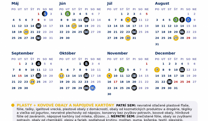 1. fotografia fotogalérie Aktuality / Harmonogram zberu komunálneho odpadu a triedeného odpadu v obci Podhradík na rok 2026 - foto