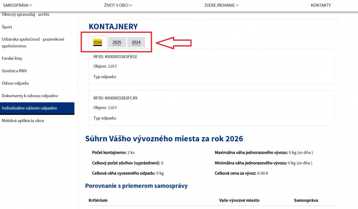 4. fotografia fotogalérie Aktuality / Obrázkový návod k prihláseniu sa do systému individuálneho váženia odpadov. - video