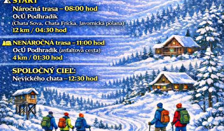 2. fotografia fotogalérie Aktuality / Zimný pochod Slánskym pohorím 24.01.2026 /sobota/ a výstava obrazov OcÚ Podhradík - foto
