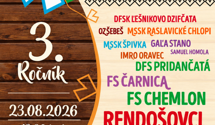 1. fotografia fotogalérie Aktuality / Festival Šebešskej doliny u Cipiska 23.08.2026 o 13:30 hod - foto