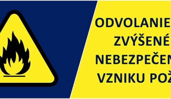 Fotka - Odvolanie času zvýšeného nebezpečenstva od 08.07.2025